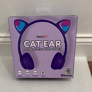InnoVibe Purple Cat Ear LED wireless Headphones NIB